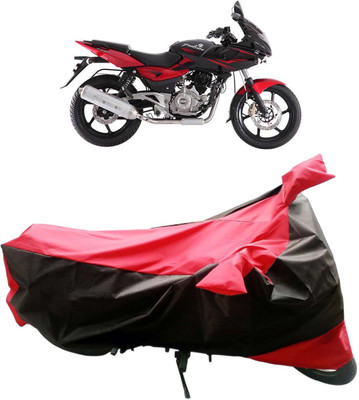 InayaAutoMotive Two Wheeler Cover for Bajaj(Pulsar 220 DTS-i, Black, Red)