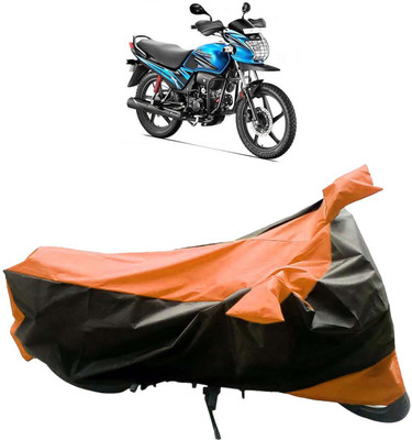InayaAutoMotive Two Wheeler Cover for Hero(Passion Pro TR, Black, Orange)