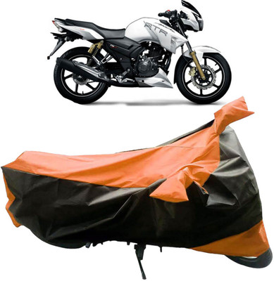InayaAutoMotive Two Wheeler Cover for TVS(Apache RTR 180, Black, Orange)