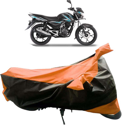 InayaAutoMotive Two Wheeler Cover for Bajaj(Discover 100 DTS-i, Black, Orange)