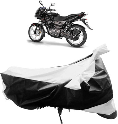 InayaAutoMotive Two Wheeler Cover for Bajaj(Pulsar 150 DTS-i, Black, Silver)