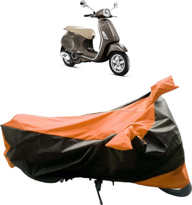 InayaAutoMotive Two Wheeler Cover for Piaggio(Vespa SXL, Black, Orange)