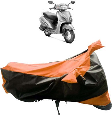 InayaAutoMotive Two Wheeler Cover for Honda(Activa 3G, Black, Orange)