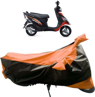 InayaAutoMotive Two Wheeler Cover for TVS(Scooty Streak, Black, Orange)