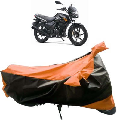 InayaAutoMotive Two Wheeler Cover for TVS(Flame DS 125, Black, Orange)