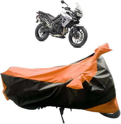 InayaAutoMotive Two Wheeler Cover for Triumph(Tiger 800 XR, Black, Orange)