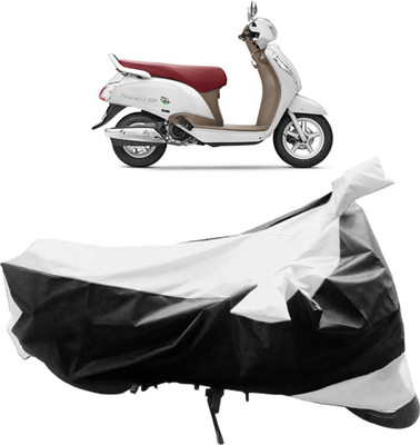 InayaAutoMotive Two Wheeler Cover for Suzuki(Access SE, Black, Silver)