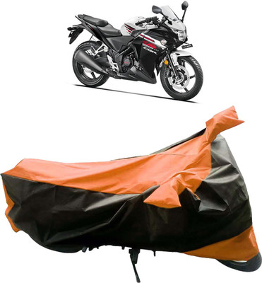 InayaAutoMotive Two Wheeler Cover for Honda(CBR 250R, Black, Orange)