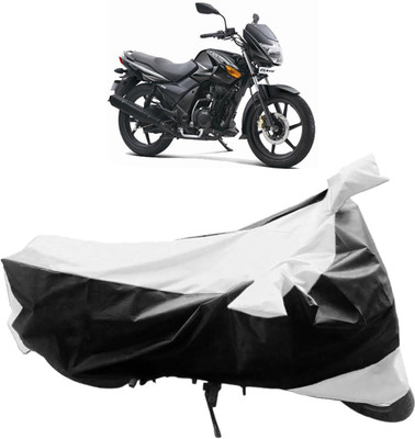 InayaAutoMotive Two Wheeler Cover for TVS(Flame DS 125, Black, Silver)