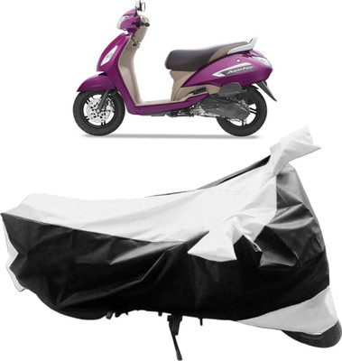 InayaAutoMotive Two Wheeler Cover for TVS(Jupiter, Black, Silver)