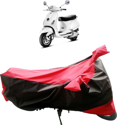 InayaAutoMotive Two Wheeler Cover for Piaggio(Vespa LX, Black, Red)