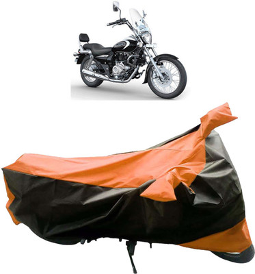 InayaAutoMotive Two Wheeler Cover for Bajaj(Avenger 220 Cruise, Black, Orange)