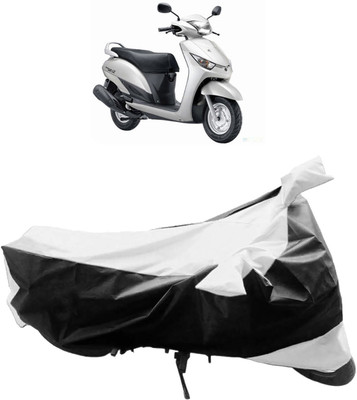 InayaAutoMotive Two Wheeler Cover for Yamaha(Alpha, Black, Silver)