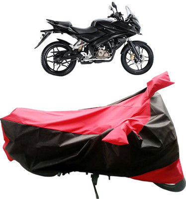 InayaAutoMotive Two Wheeler Cover for Bajaj(Pulsar AS 150, Black, Red)