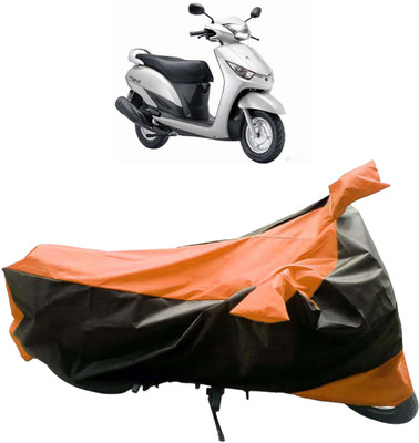 InayaAutoMotive Two Wheeler Cover for Yamaha(Alpha, Black, Orange)