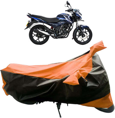 InayaAutoMotive Two Wheeler Cover for Bajaj(Discover 125 DTS-i, Black, Orange)