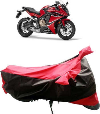 InayaAutoMotive Two Wheeler Cover for Honda(CBR 650F, Black, Red)