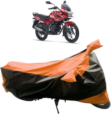 InayaAutoMotive Two Wheeler Cover for Bajaj(Discover 150 f, Black, Orange)