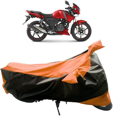 InayaAutoMotive Two Wheeler Cover for TVS(Apache RTR 160, Black, Orange)