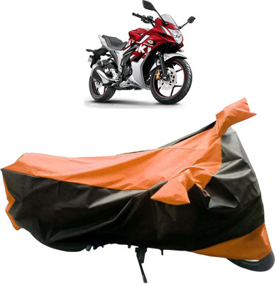 InayaAutoMotive Two Wheeler Cover for Suzuki(Gixxer, Black, Orange)