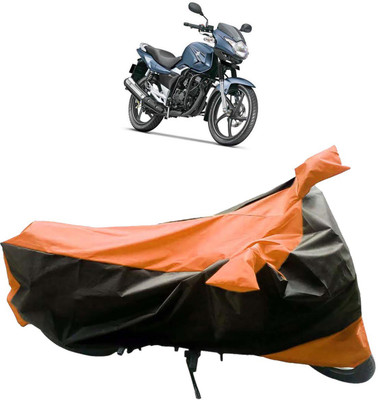 InayaAutoMotive Two Wheeler Cover for Suzuki(GS 150R, Black, Orange)