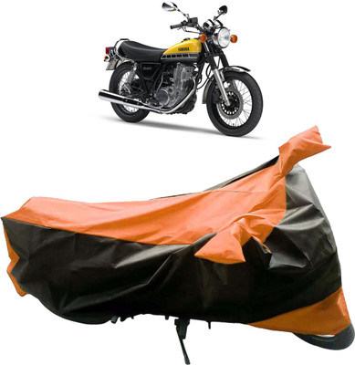 InayaAutoMotive Two Wheeler Cover for Yamaha(RD 350, Black, Orange)