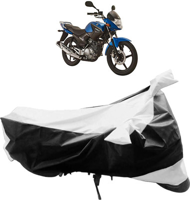 InayaAutoMotive Two Wheeler Cover for Yamaha(YBR 125, Black, Silver)