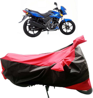 InayaAutoMotive Two Wheeler Cover for TVS(Flame SR125, Black, Red)