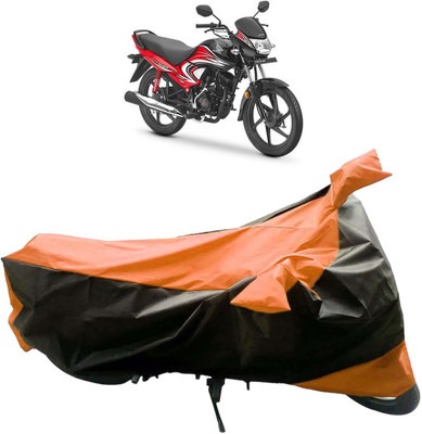 InayaAutoMotive Two Wheeler Cover for Honda(Dream Yuga, Black, Orange)
