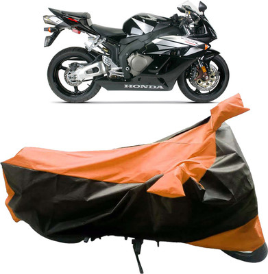 InayaAutoMotive Two Wheeler Cover for Honda(CBR 1000RR, Black, Orange)