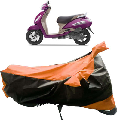 InayaAutoMotive Two Wheeler Cover for TVS(Jupiter, Black, Orange)