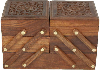 

Sky Art Skyart wooden Handicraft Jewellery Box Jewellery Vanity Box(Brown)