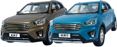 The Game Begins Combo of Creta SUV Miniature Car Toy (Pack of 2 Car Toys) || Blue and Brown(Red, Brown)