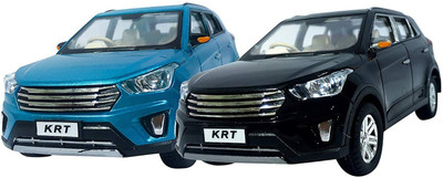 The Game Begins Combo of Creta SUV Miniature Car Toy (Pack of 2 Car Toys) || Black and Blue(Black, Blue)