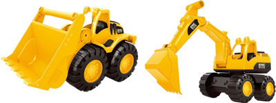 

Nabhya Combo Of 2 JCB Toy Construction Friction Power Rev-Up Non-Battery Vechicle Toy(Pack Of 2 Toy)(Multicolor)