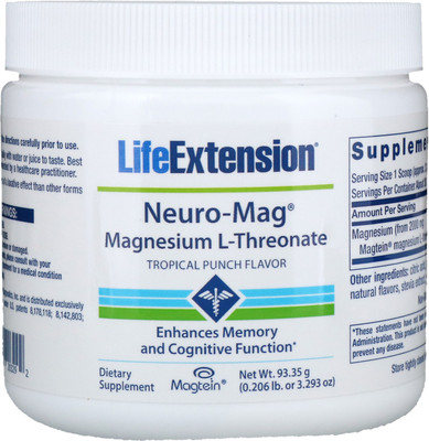 

Life Extension Neuro-Mag Magnesium Threonate, Tropical Punch, 3.293 Ounce(293 No)