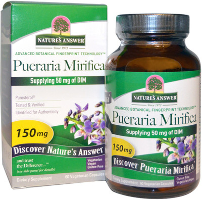 

Nature Answer Pueraria Mirifica 150 mg 60 Vegetarian Capsules(60 No)