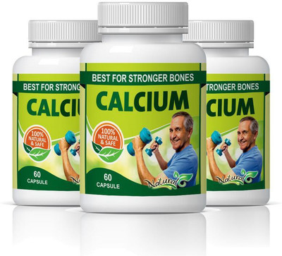 

Natural calcium|bone care capsules|500mg 60 capsules|pack of 3(180 No)