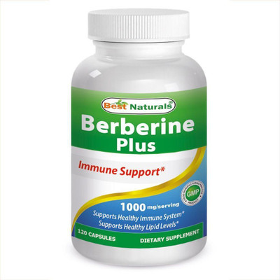 

Best Naturals Berberine plus Contain Vitamin C - Zinc 1000 mg 120 Capsules(120 No)