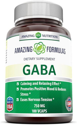 

Amazing Nutrition Gaba ( Gamma Aminobutyric Acid) 750 Mg, 100 Capsules(100 No)