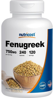 

Nutricost Fenugreek Seed 750mg; 240 Capsules(240 No)
