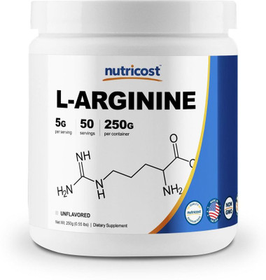 

Nutricost L-Arginine (250 Grams) - Pure L-Arginine Powder - 5000mg Per Serving; 50 Servings(250 g)