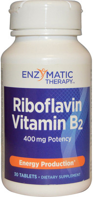

Enzymatic Therapy Riboflavin Vitamin B2 Energy Production 400 mg 30 Tablets(30 No)