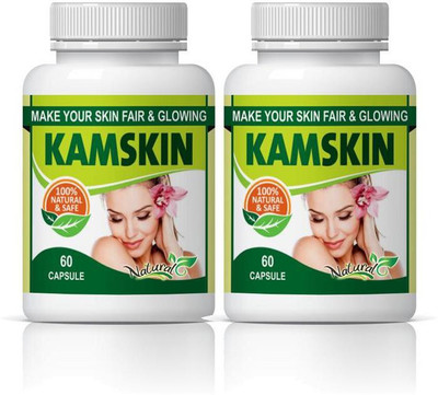 

Natural kamskin|skin brightening capsules|500mg 60 capsules|pack of 2(120 No)