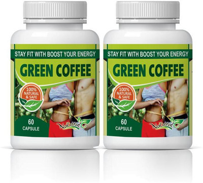 

Natural green coffee|green coffee capsules|500mg 60 capsules|pack of 2(120 No)
