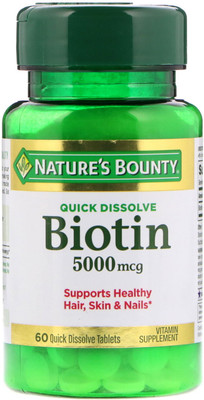 

Nature's Bounty Biotin 5000 mcg 60 Quick Dissolve Tablets(60 No)