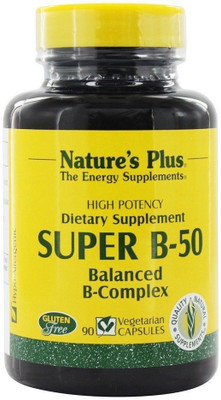 

Natures Plus Super B-50 Balanced B Complex -- 90 Vegetarian Capsules(90 No)