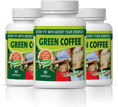 

Natural green coffee|green coffee capsules|500mg 60 capsules|pack of 3(180 No)