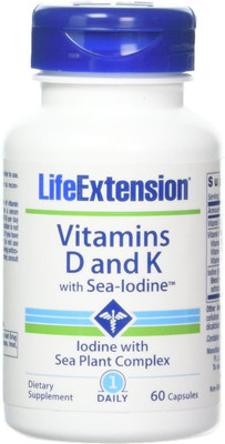 

Life Extension Vitamin D and K with Sea-Iodine, 60 Capsules(60 No)