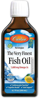

Carlson Labs The Very Finest Fish Oil Lemon -- 1600 mg - 6.7 fl oz(200 ml)